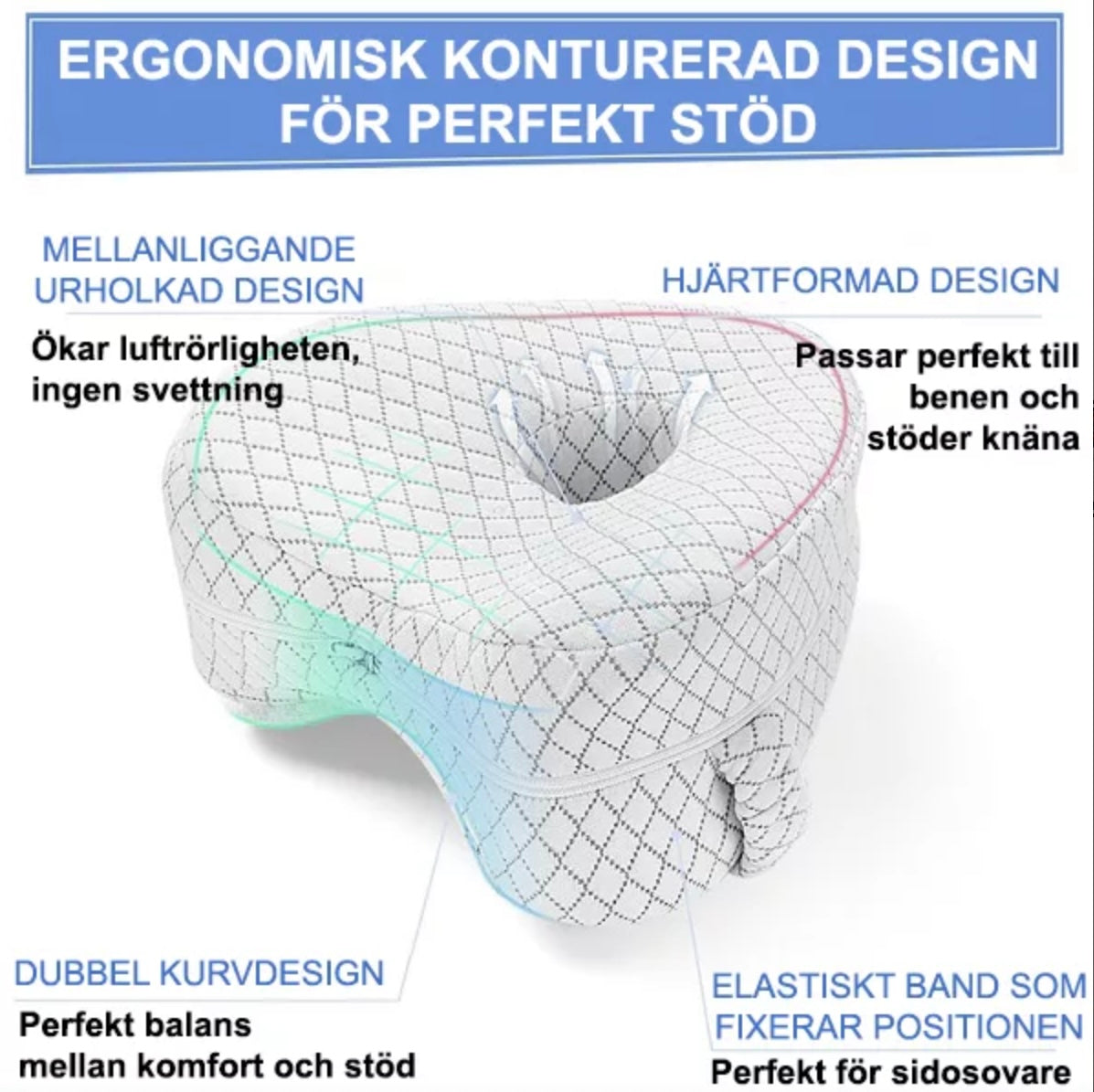 ErgoSleep™ – Ergonomisk Knäkudde för Optimal Sovställning